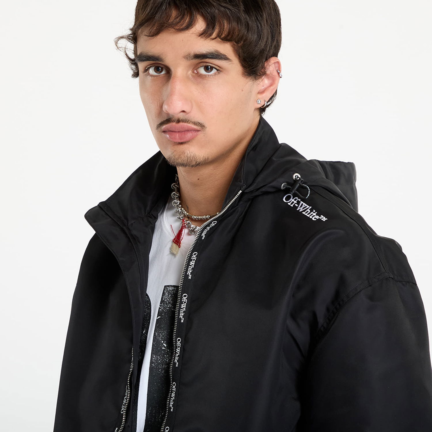Ветровка Off-White Off-White Bookish Nylon Windbreaker Черно | OMEB04FF25FAB0011001, 1