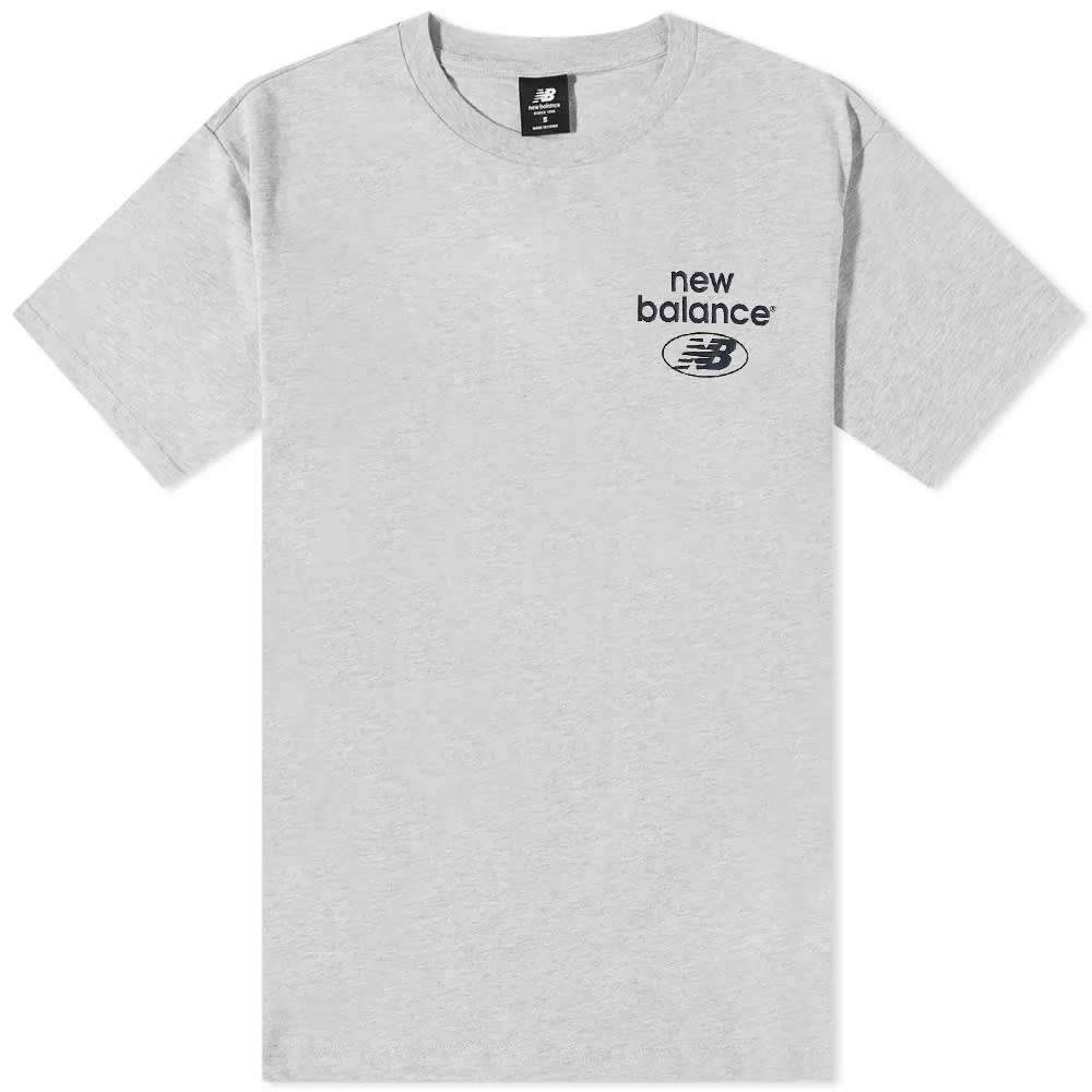 Тениска New Balance Essentials Logo Tee Сиво | MT31518-AG, 0
