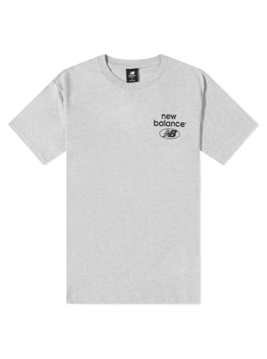 Тениска New Balance Essentials Logo Tee Сиво | MT31518-AG