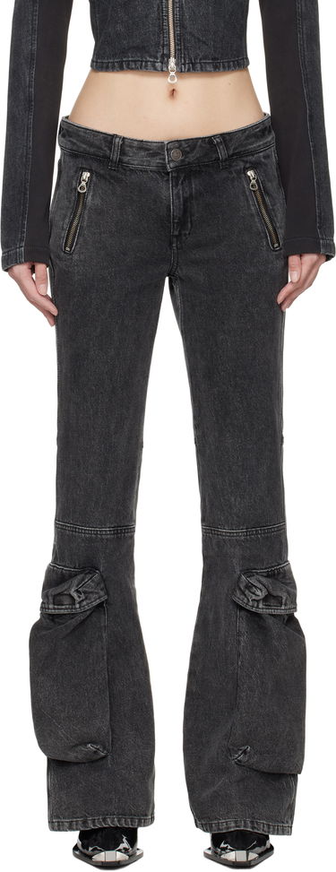 Карго панталони Diesel Black D-Poky-S Low Rise Cargo Jeans Черно | A14739 0CBDH D-POKY-S PANTALON, 0