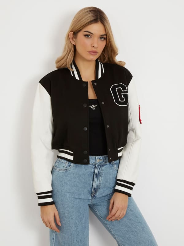 Яке GUESS Patch Bomber Черно | W4RL56KCD20, 0