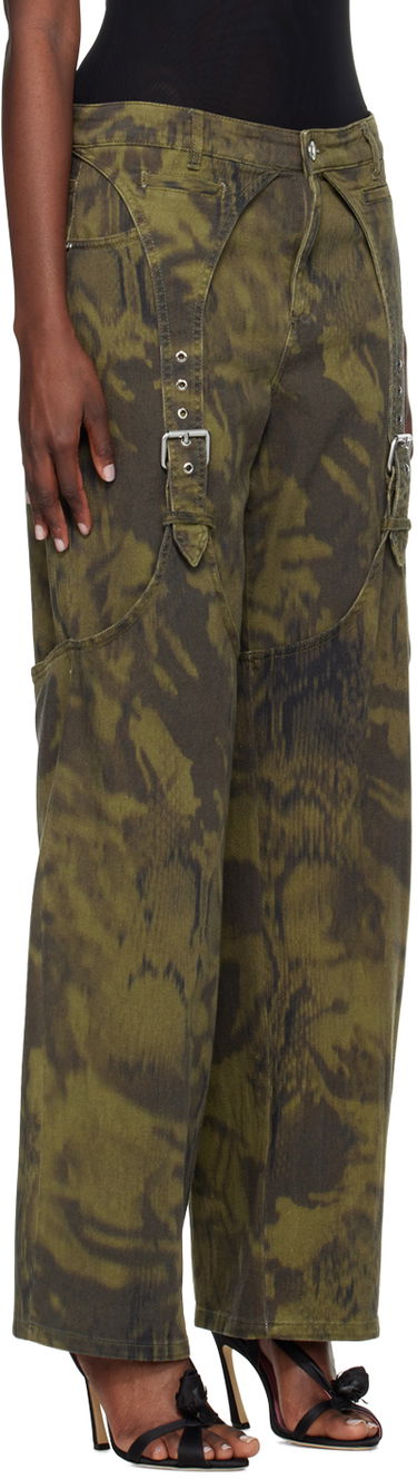 Карго панталони Blumarine Pattern Denim Trousers Зелено | P422J133A, 1