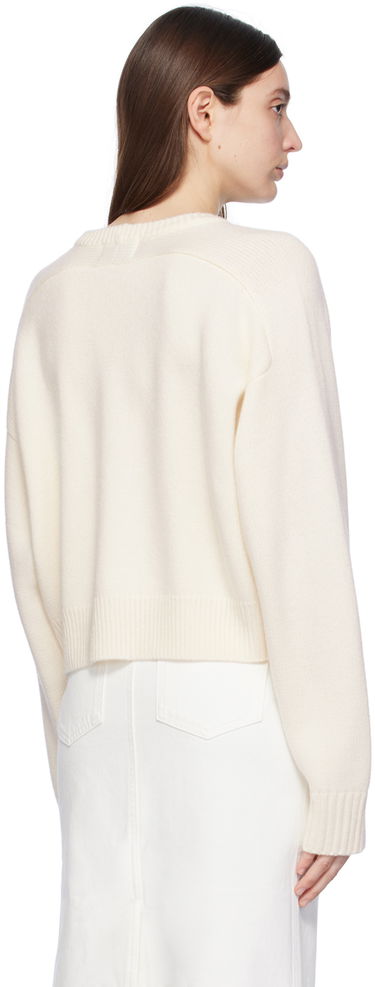 Пуловер Loulou de Saison Loulou de Saison Bruzzi Cropped Sweater Бяло | BRUZZI, 2