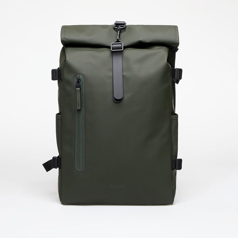 Раница Rains Rolltop Rucksack Large W3 Green Черно | 14590 03 Green