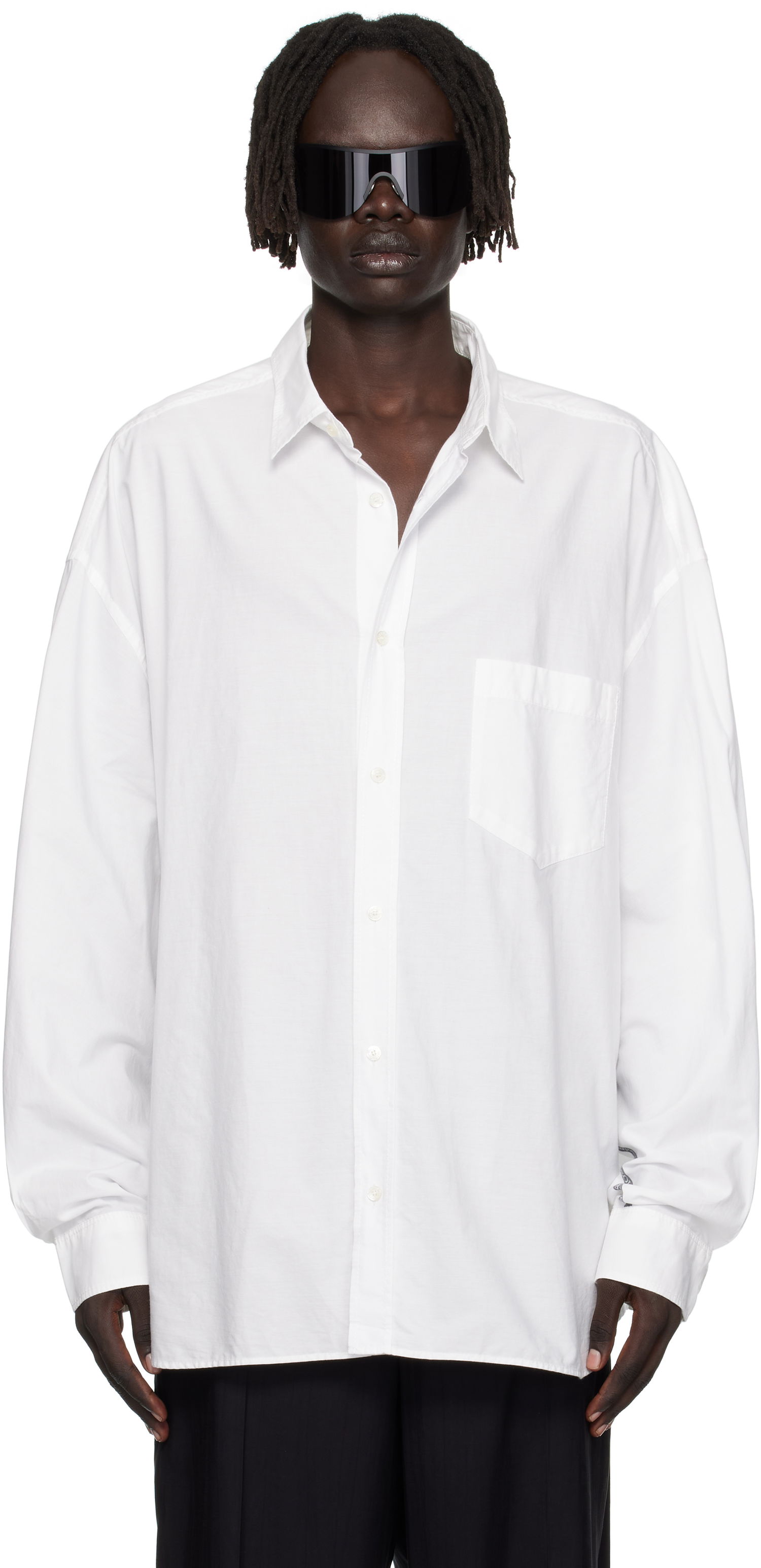 Риза Acne Studios Acne Studios Button-Up Shirt Бяло | BB0643-, 0