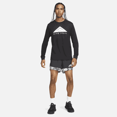 Тениска Nike Dri-FIT Trail Running Long Sleeve T-Shirt Черно | dv9381-010, 3