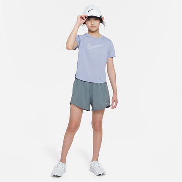 Съкратен топ Nike Girls' Short Sleeve Top One Лилаво | DD7639-519, 4