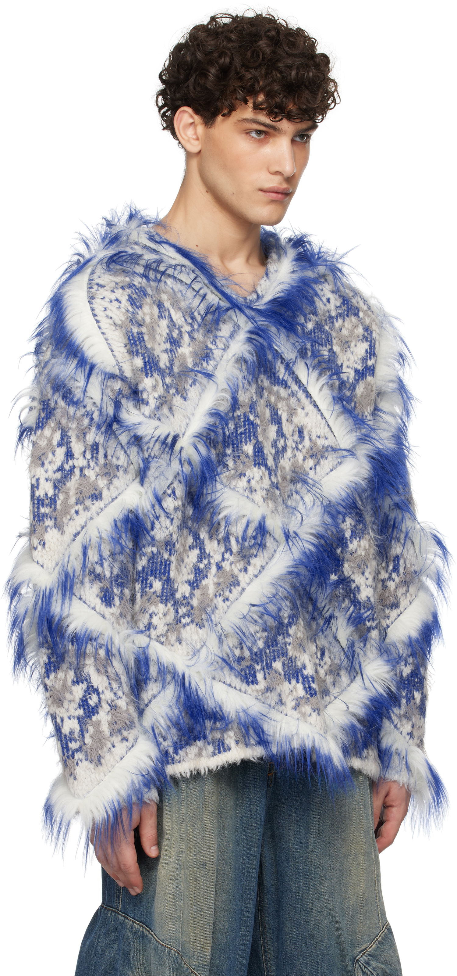 Пуловер Diesel Furry Knit Sweater Синьо | A16935-0ABDM-96P, 1