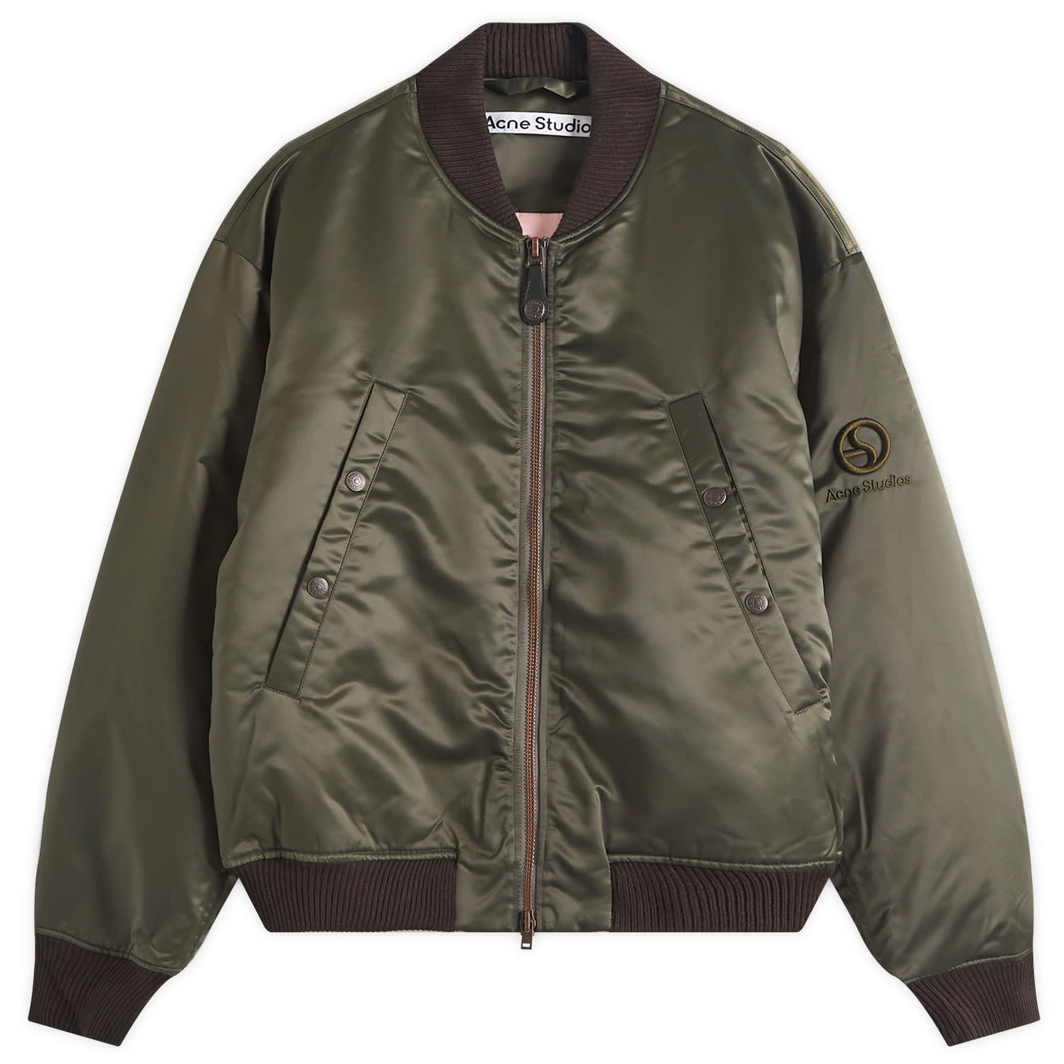 Яке бомбър Acne Studios Technical Duchesse Bomber Jacket Зелено | B90819-BGU, 1