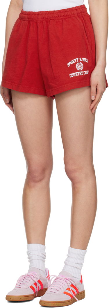 Къси панталони Sporty & Rich Sporty & Rich Varsity Crest Disco Shorts Червено | SH037606218RE15, 3