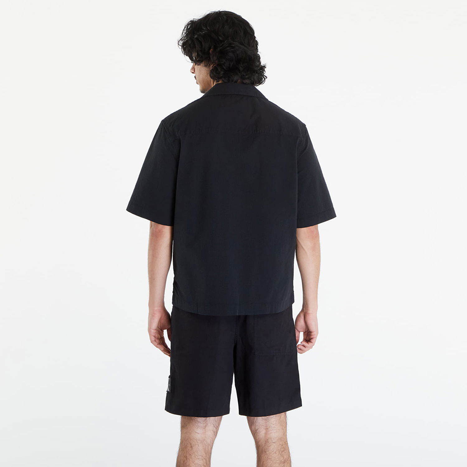 Риза CALVIN KLEIN Seersucker Short Sleeve Shirt Black Черно | J30J325175 BEH, 1