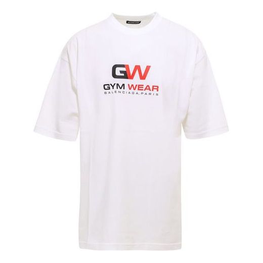 Тениска Balenciaga Gym Wear Loose Short Sleeve T-Shirt Бяло | 620969TIVD59000