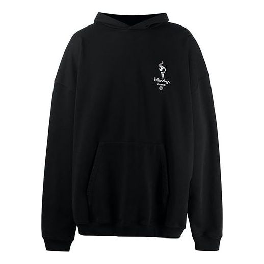 Суитчър Balenciaga Olympics Oversized Hoodie Черно | 620973TIV451070, 0