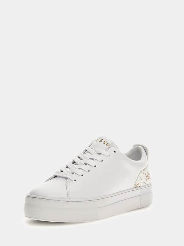 Кецове и обувки GUESS Gianele 4G Logo Sneakers Бяло | FL7GNLELE12, 0