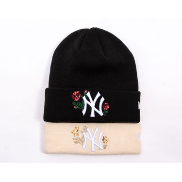 Шапка New Era Beanie MLB Sequin Rose NY Yankees One Size Бежово | 60691295, 2