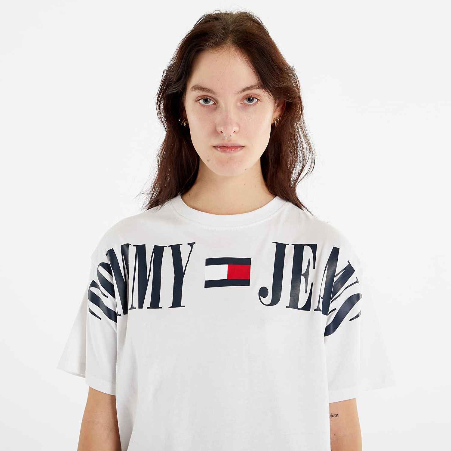 Тениска Tommy Hilfiger Oversized Archive 1 Short Sleeve Бяло | DW0DW15459 YBR, 0