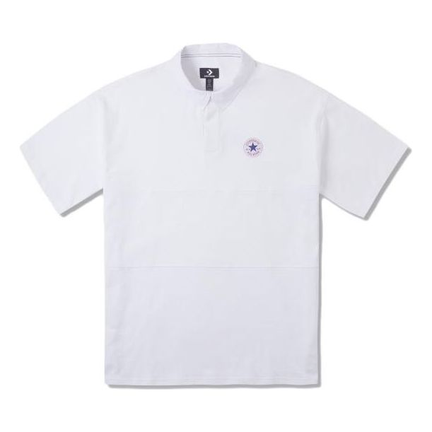 Поло тениска Converse Short Sleeve Rugby Shirt Бяло | 10025227-A02