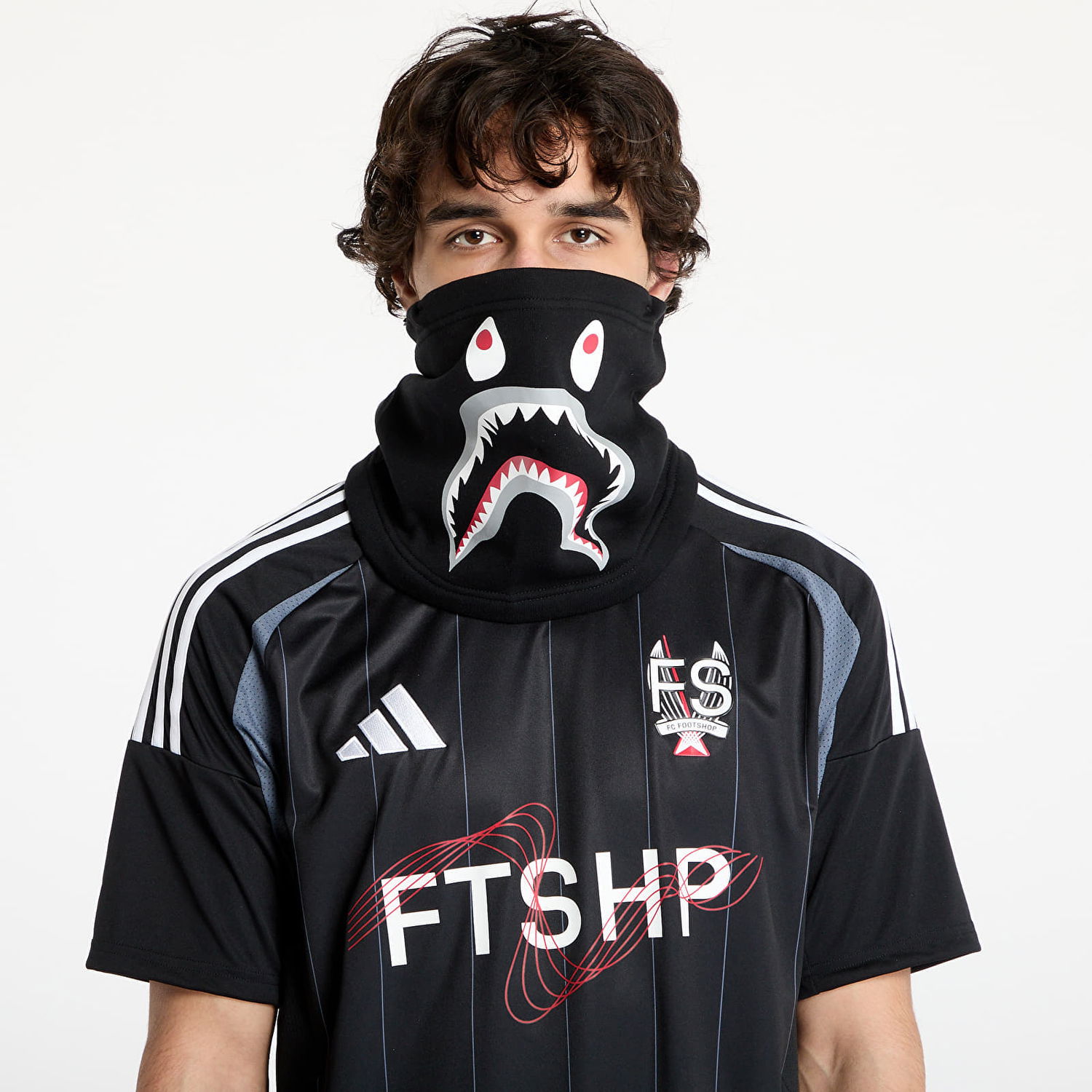 Шал BAPE Shark Motif Neck Warmer Черно | 001GDK801012M BLK, 0