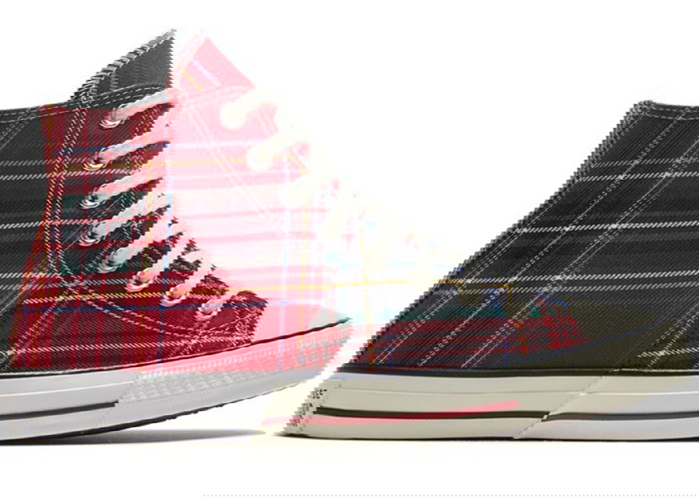 Кецове и обувки Converse Chuck Taylor All Star Hi Tartan Red Green Split Червено | 169259C, 0