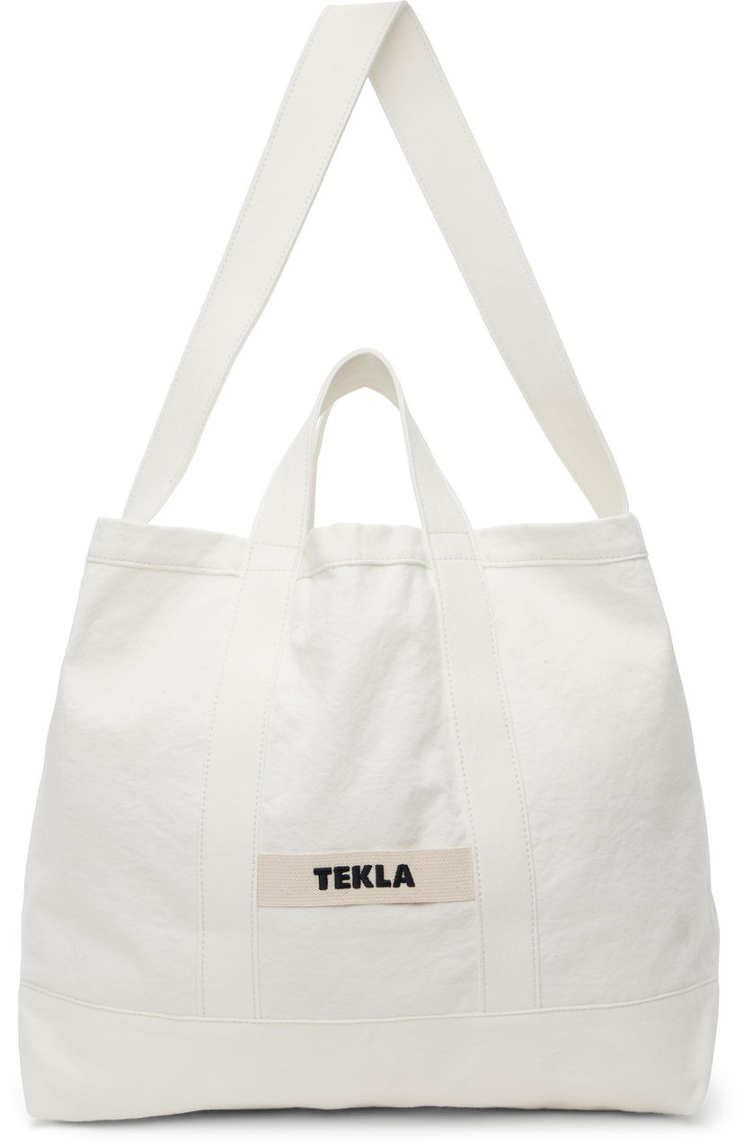 Голяма пазарска чанта TEKLA Beach Tote Бяло | BB-WH