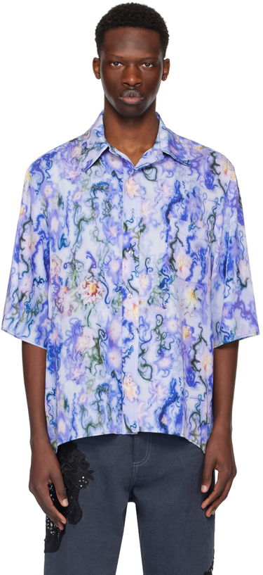 Риза Collina Strada Collina Strada Market Print Shirt Синьо | XX3890, 0