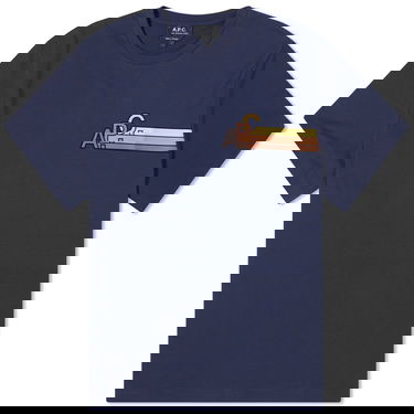Тениска A.P.C. Isaac Logo T-Shirt Тъмно синьо | COEZC-H26327-IAK, 0