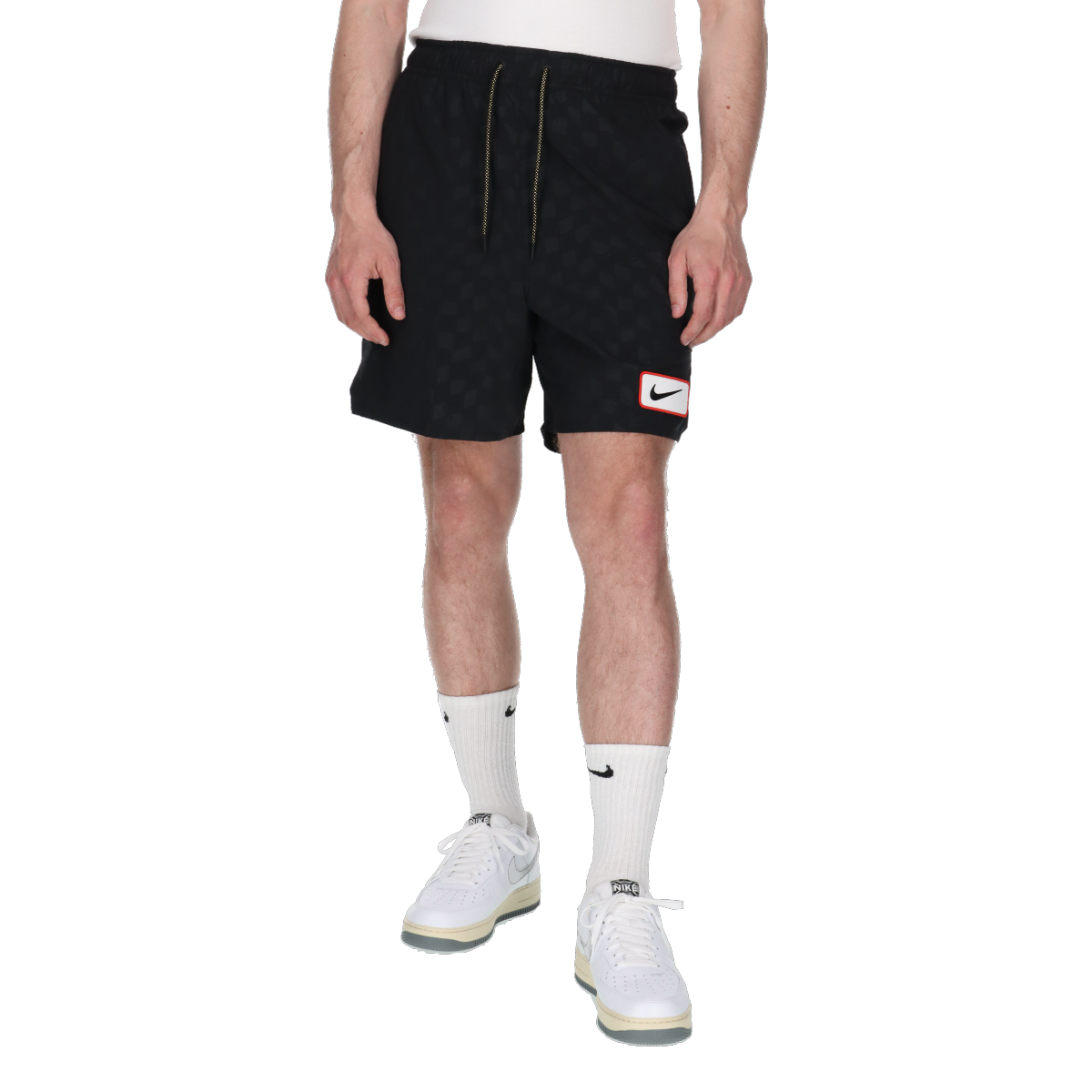 Къси панталони Nike Checkered Drawstring Shorts Unlimited Черно | DX0900-010, 0