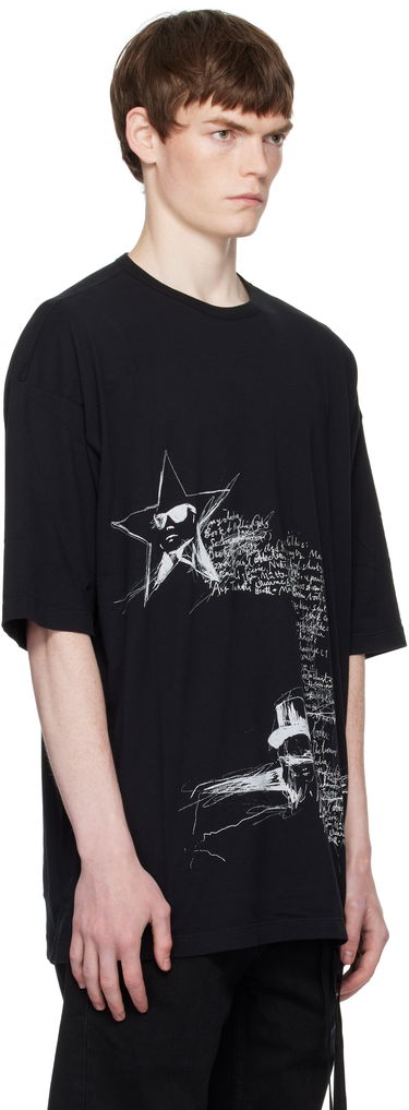 Тениска Ann Demeulemeester Ann Demeulemeester Dieter Sketchbook Graphic T-Shirt Черно | B0012878-FA206-099, 1