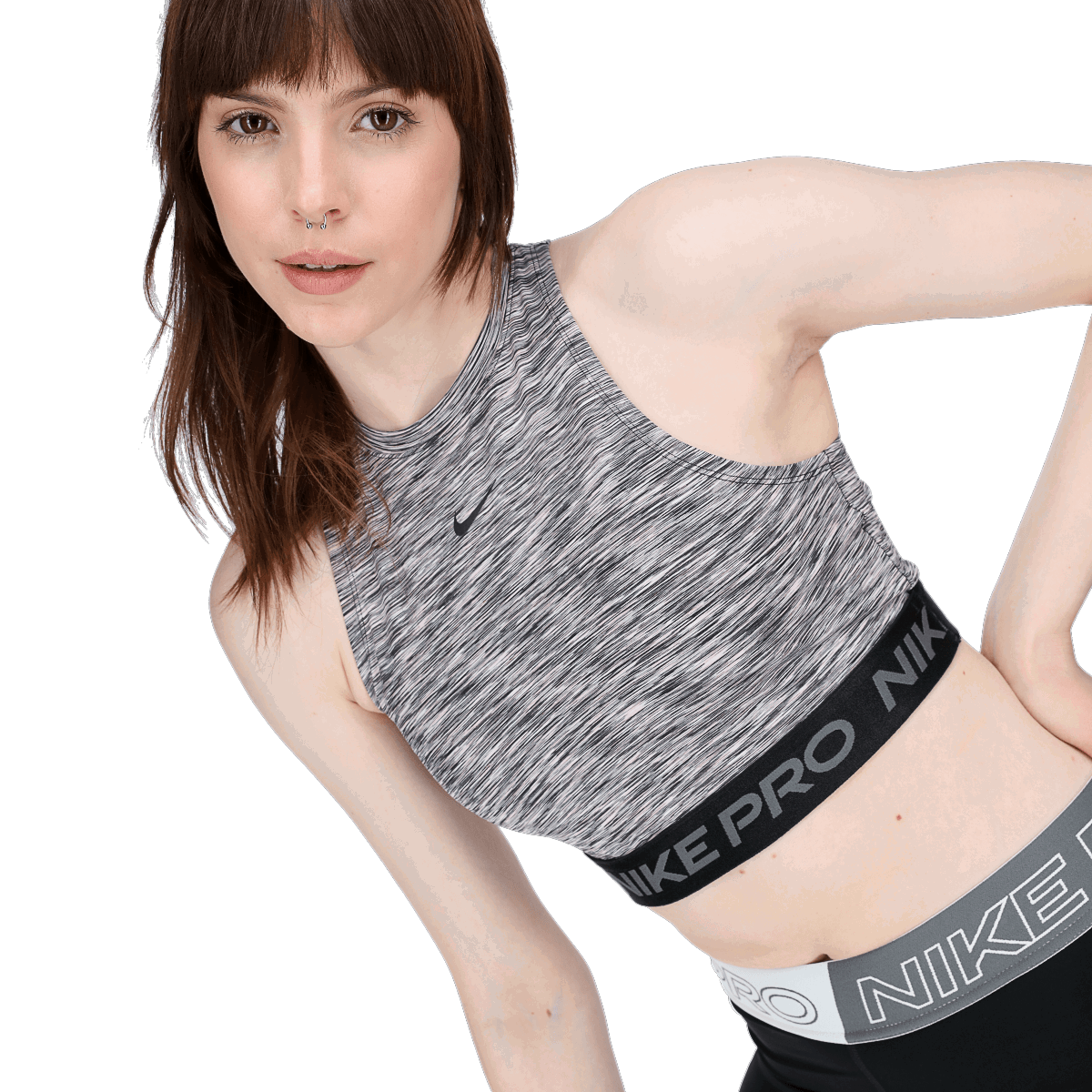 Съкратен топ Nike Space Dye Pro Training Crop Top Сиво | DA0999-010, 0