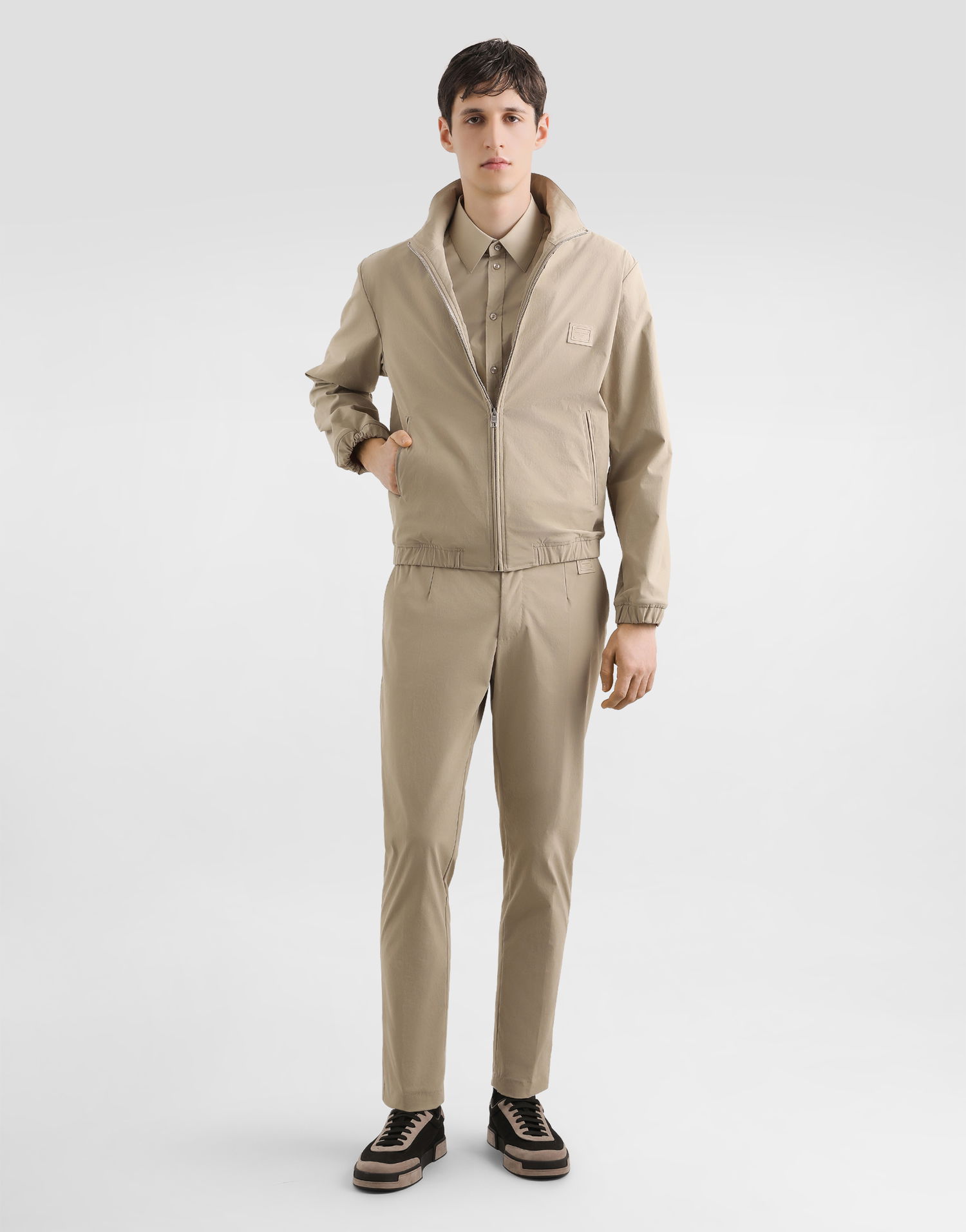 Панталони Dolce & Gabbana Dolce & Gabbana Nylon Canvas Trousers Бежово | GW13ETFUUDDM2827, 1