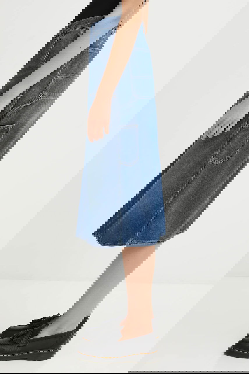 Пола Carhartt WIP Denim Double Knee Midi Skirt Синьо | I035880.014L, 1