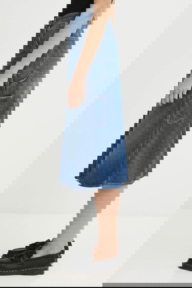 Пола Carhartt WIP Denim Double Knee Midi Skirt Синьо | I035880.014L, 1