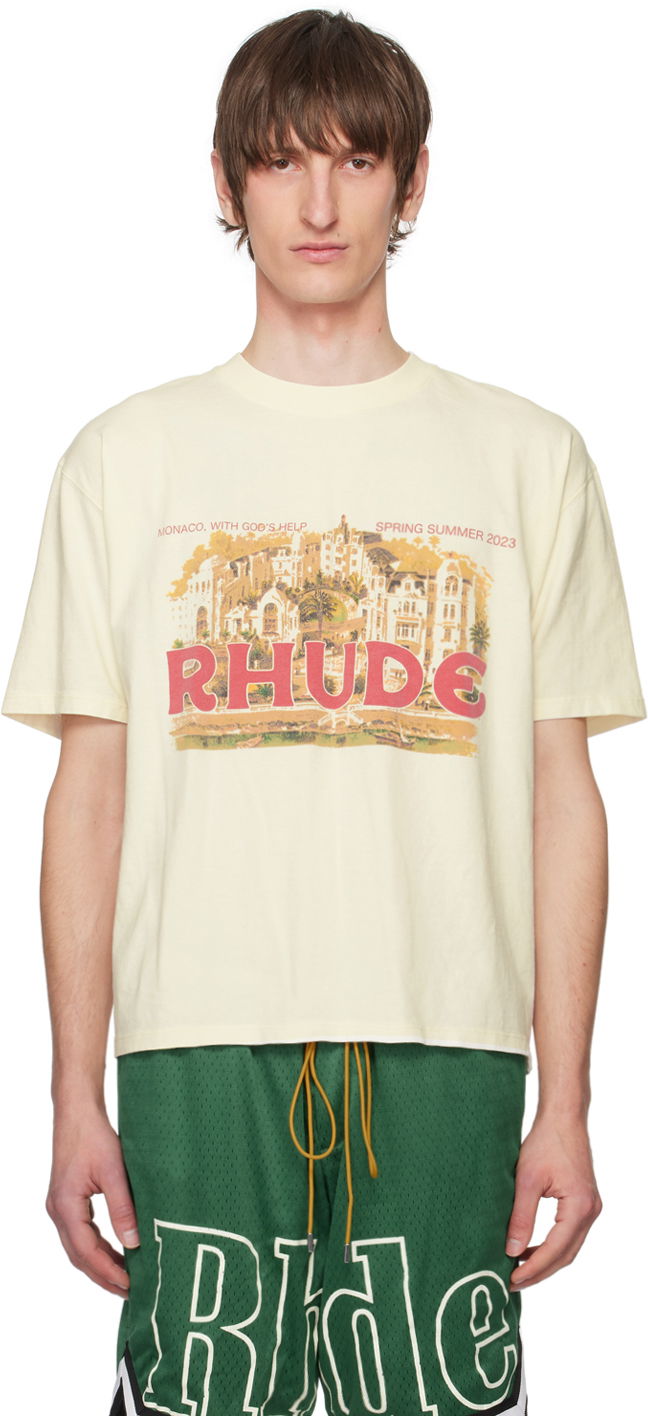 Тениска Rhude City T-Shirt Бежово | RHPS24TT26012611, 0