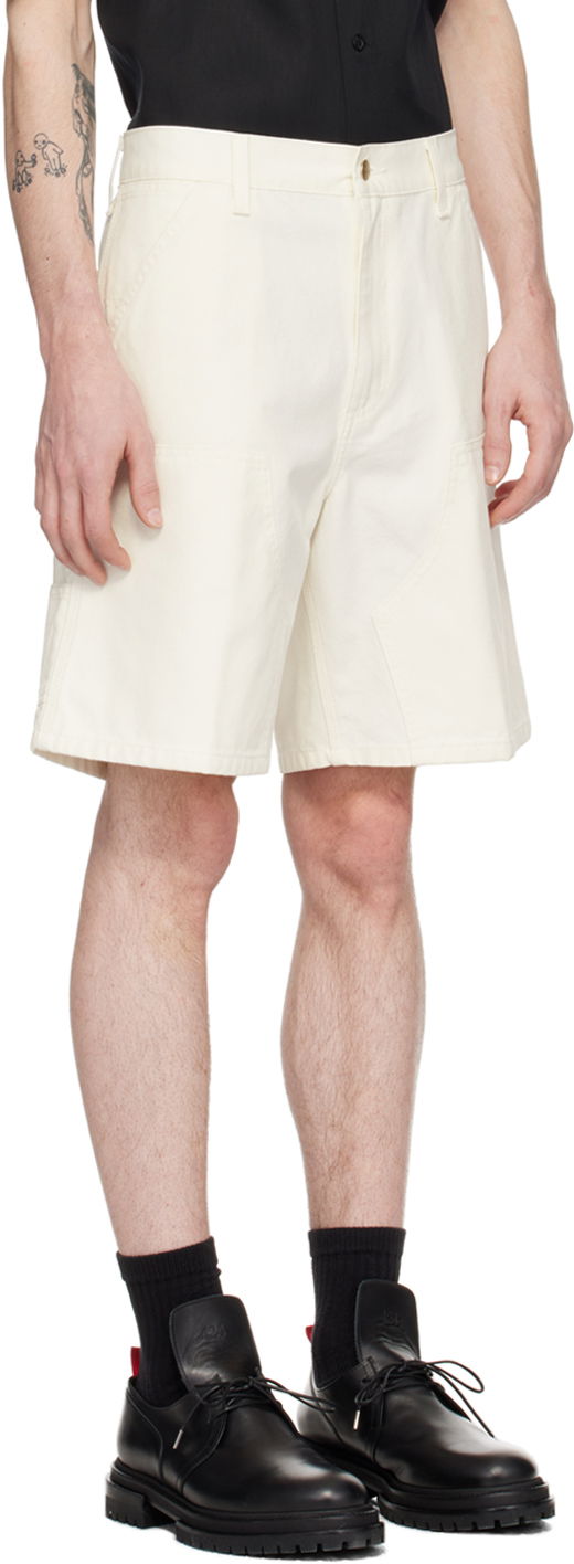 Къси панталони Carhartt WIP Double Knee Shorts Бяло | I033118, 1
