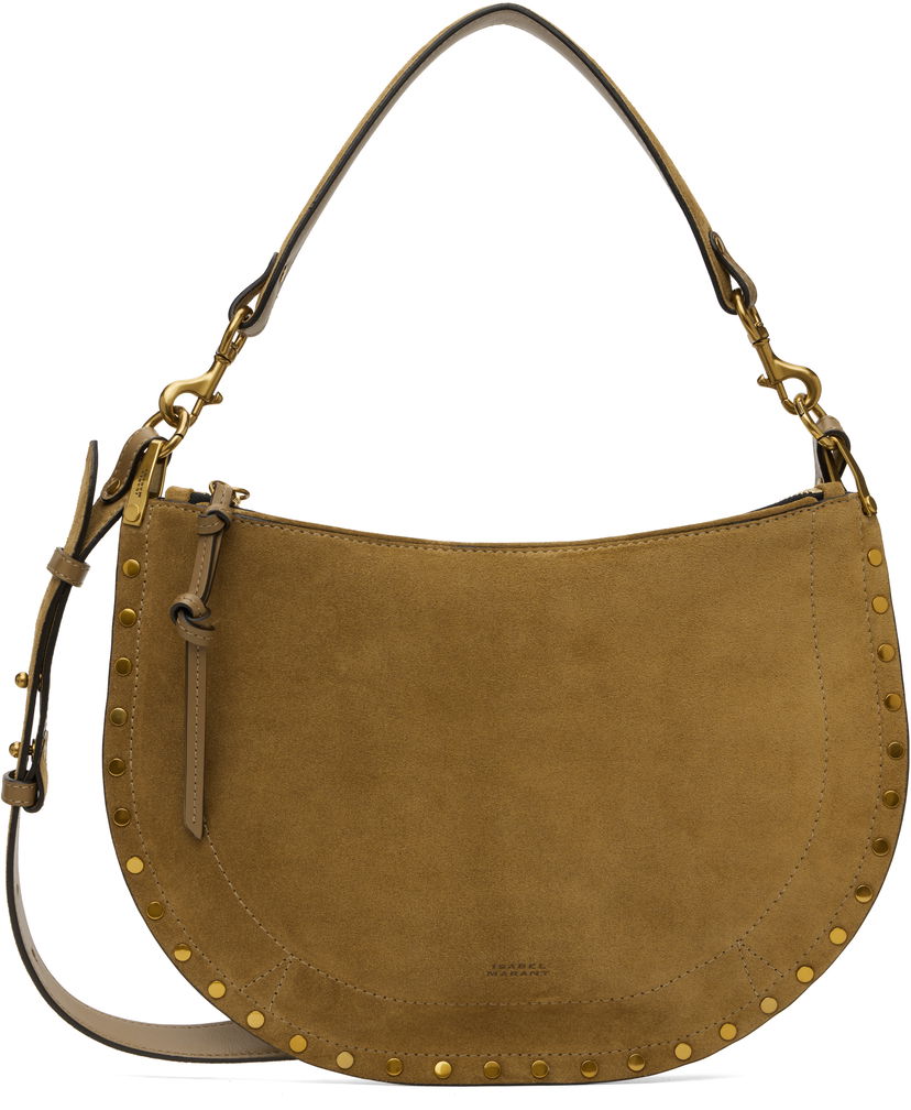 Чанта през рамо ISABEL MARANT Oskan Soft Zipped Shoulder Bag Зелено | 25PBF0066FA-B2C03M