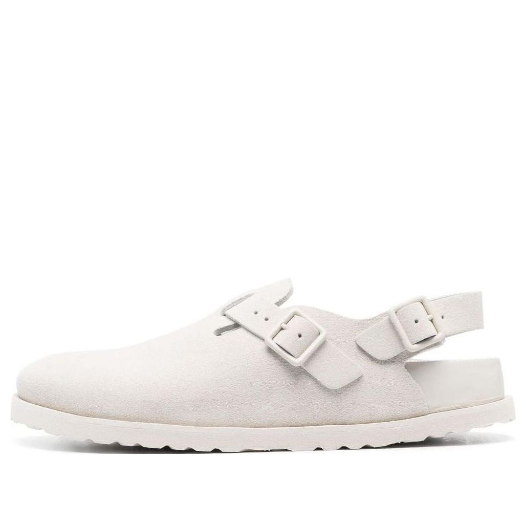 Кецове и обувки Birkenstock III Tokio Suede Leather Narrow Fit Sandals Бяло | 1025962, 0