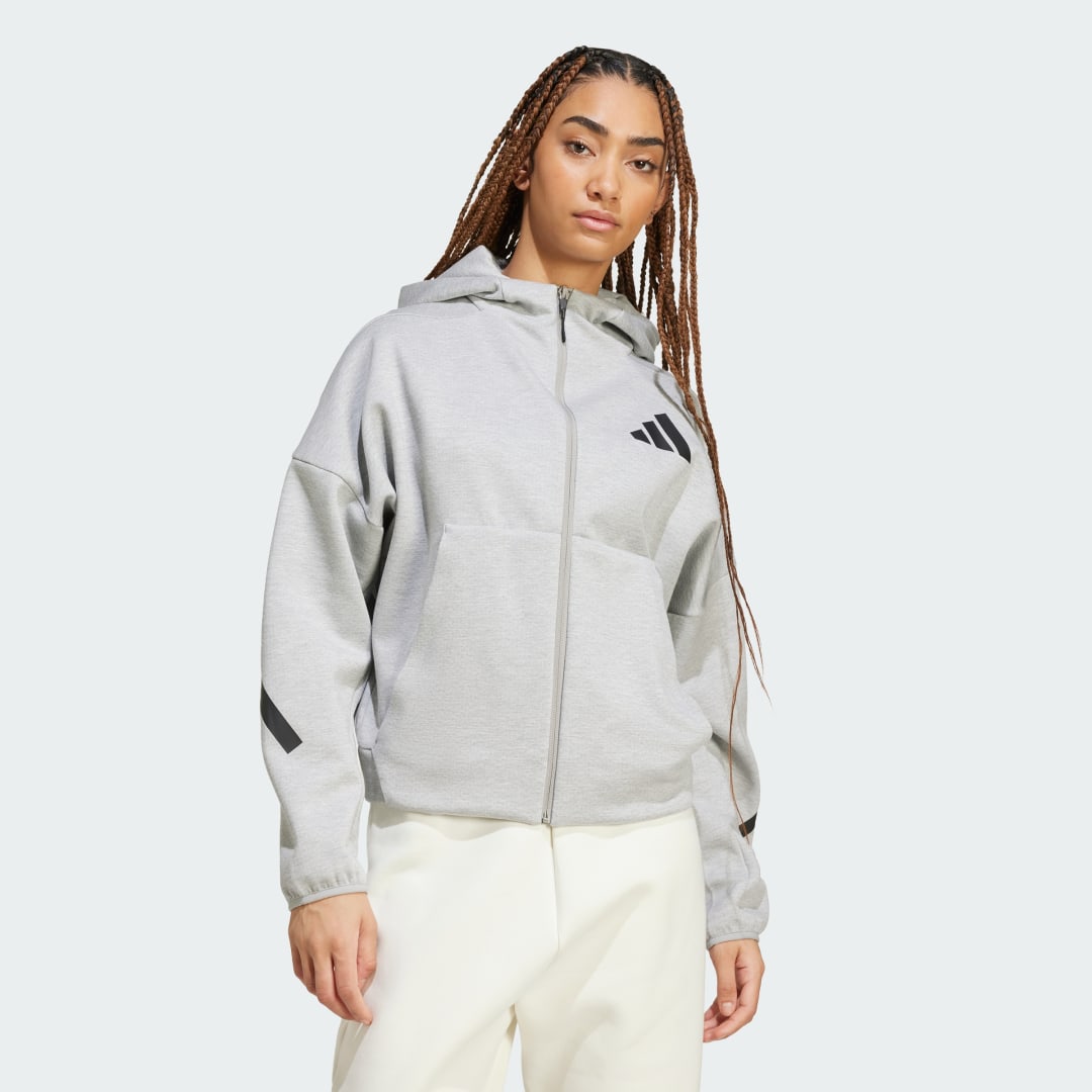 Суитчър adidas Performance Z.N.E. Full-Zip Сиво | JD9593, 1