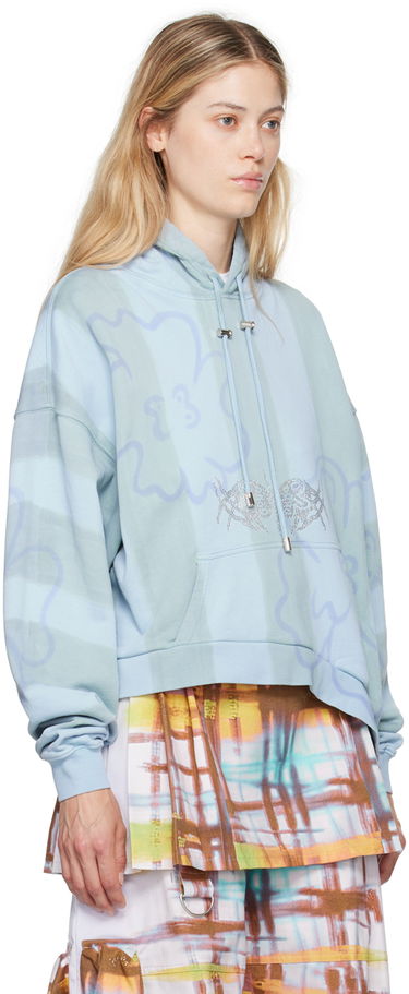Суитчър Collina Strada Collina Strada Wave Hem Hoodie Синьо | XX8510, 1
