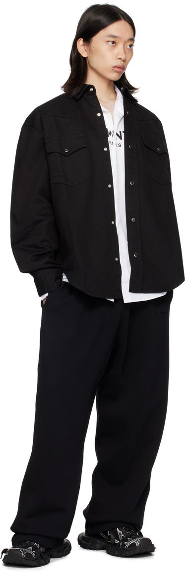 Риза VETEMENTS VTMNTS Oversized Denim Shirt Черно | VL22SH600B, 3