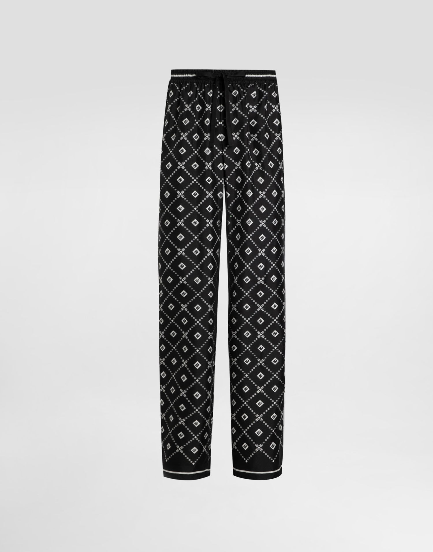 Панталони Dolce & Gabbana Dolce & Gabbana Printed Twill Trousers Черно | GVRMATHI1ZVHH8TA, 0