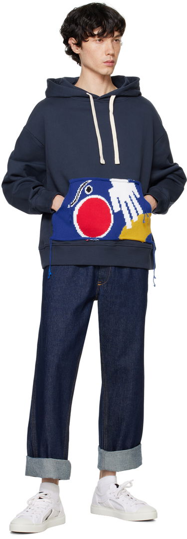 Суитчър Charles Jeffrey Loverboy Charles Jeffrey LOVERBOY Patchwork Knit Hoodie Синьо | 41100201, 3