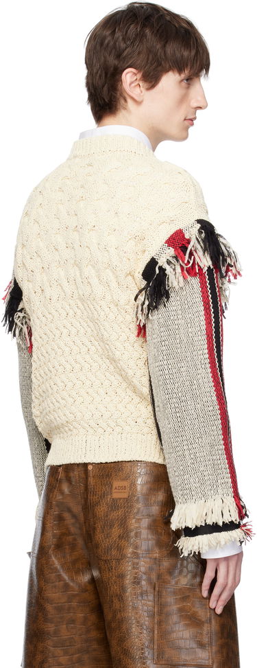 Пуловер Andersson Bell Andersson Bell Tassel Sleeve Oversized Knit Sweater Бяло | atb1258u, 2