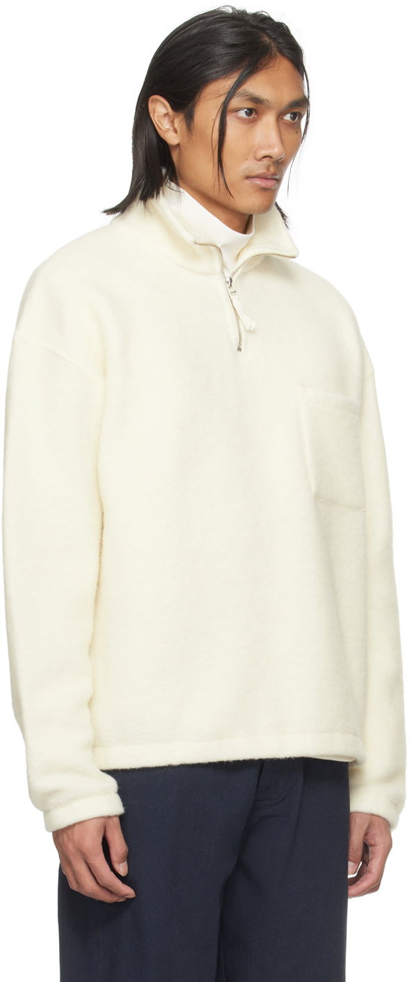 Суитчър Universal Works Universal Works Ramsay Fleece Pullover Бяло | P2945, 1
