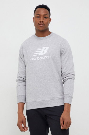 Суитчър New Balance Essentials Stacked Logo French Terry Crewneck Сиво | MT31538AG, 0