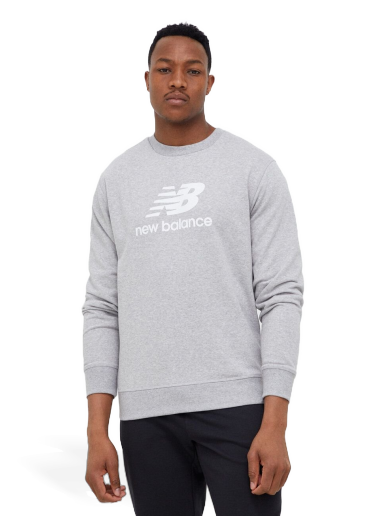 Суитчър New Balance Essentials Stacked Logo French Terry Crewneck Сиво | MT31538AG