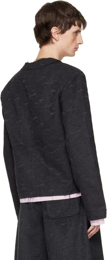 Яке Charles Jeffrey Loverboy LOVERBOY Piercing Distressed Collarless Jacket Черно | 052020301, 2