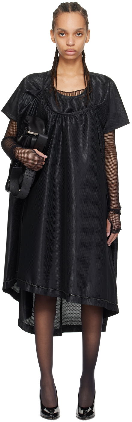 Pокля Junya Watanabe Ruched Midi Dress Черно | JM-O016-051, 0
