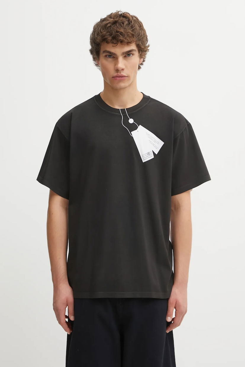 Тениска Maison Margiela MM6 Maison Margiela Cotton Graphic T-Shirt Черно | SH2GC0029.M20048.100