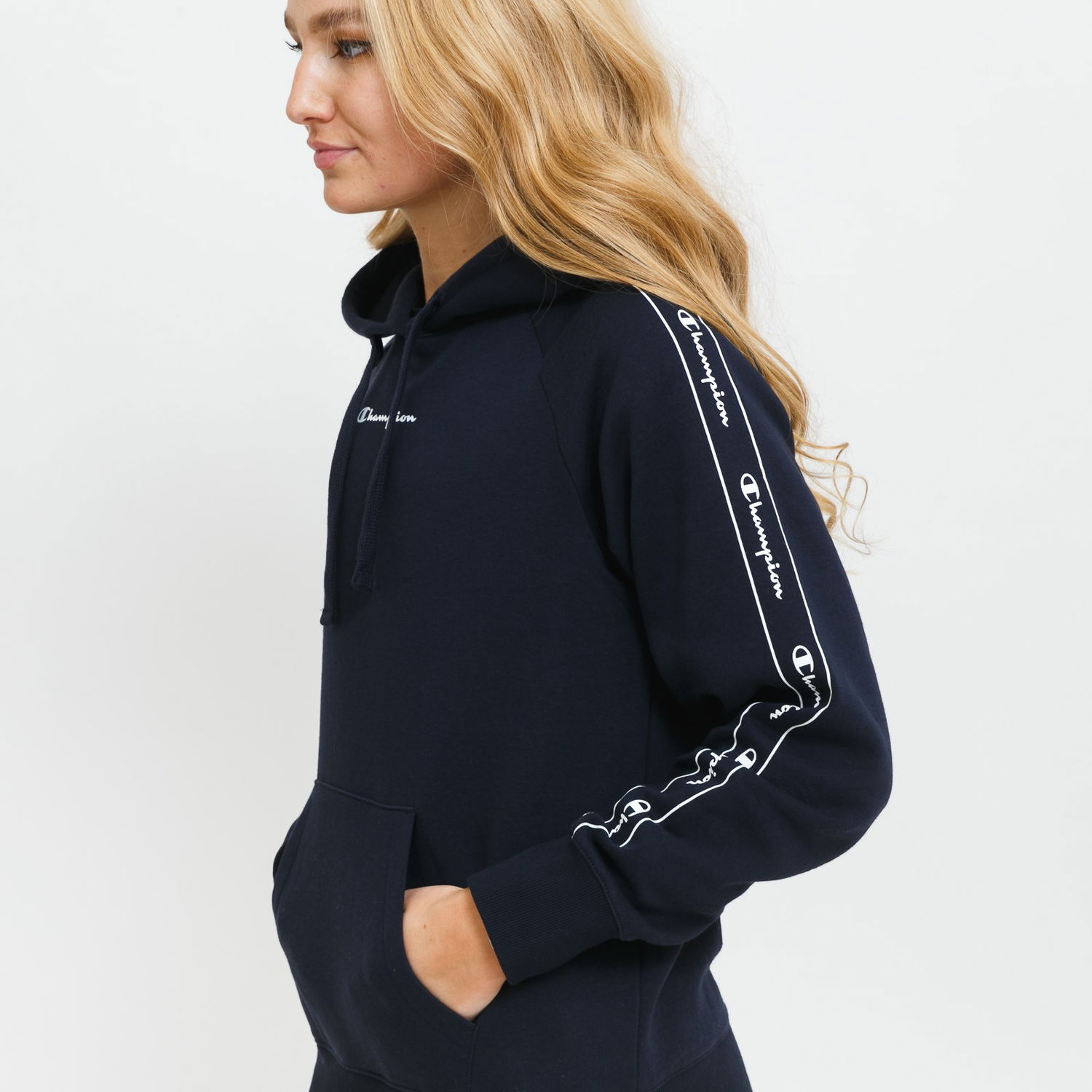 Суитчър Champion Tape Logo Hoodie Черно | 114716-BS501, 1