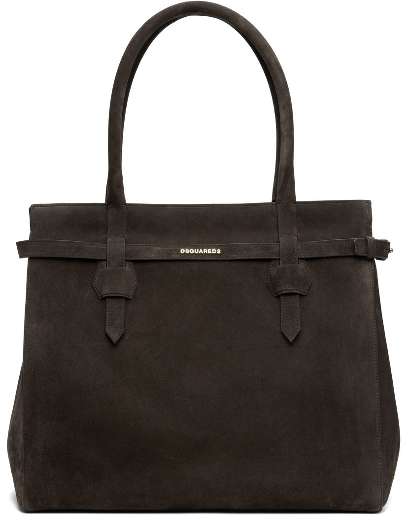 Голяма пазарска чанта DSQUARED2 Dsquared2 Twin Shopping Tote Кафяво | SPM0106_1503520